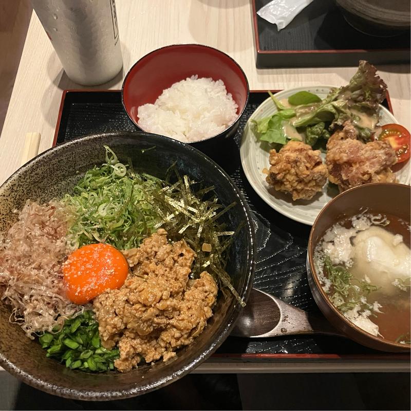 混ぜそば定食(鳥弧(トリコ))