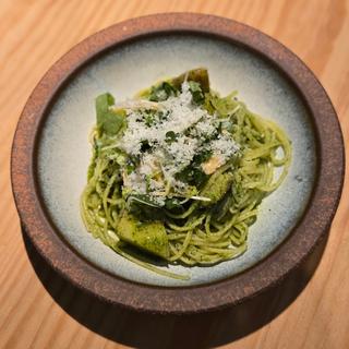 ぬか漬け5種とパスタ