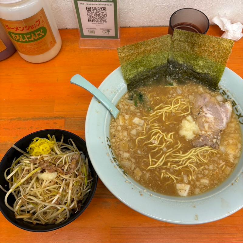 ラーメン　ネギ丼(ラーメンショップ椿 春日部備後店)