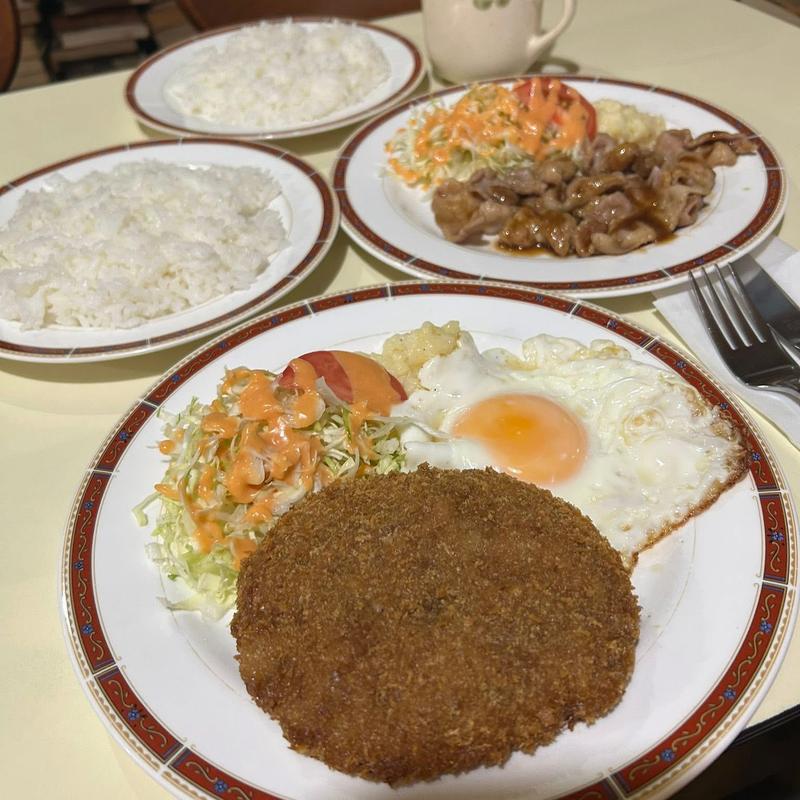 メンチカツ 玉子付き(レストラン・テル)