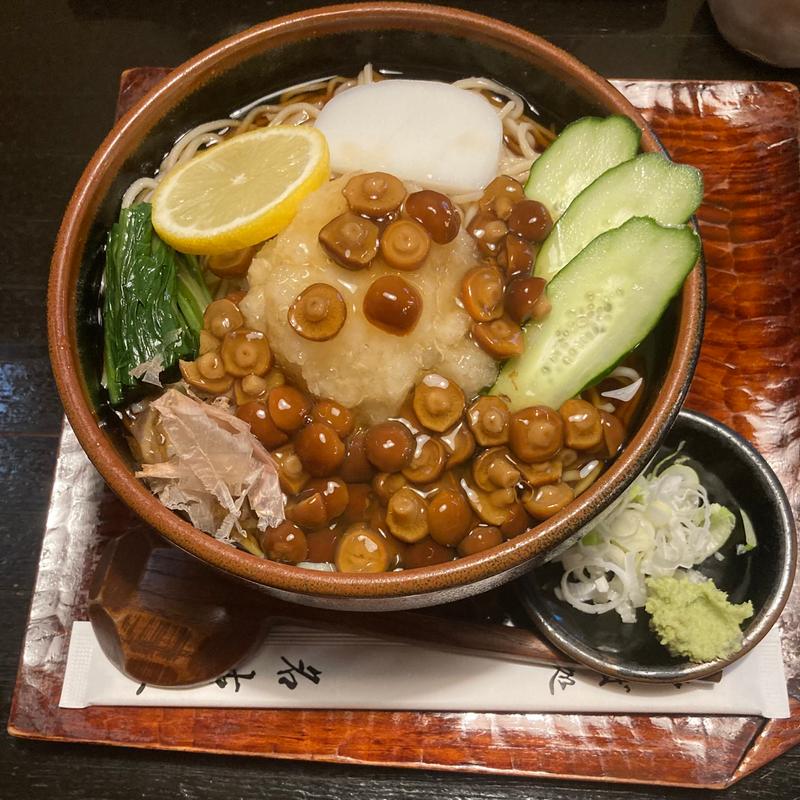 冷やしきのこおろし蕎麦(そば処名古屋)