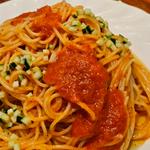 トマトと香味野菜のガスパチョ冷製パスタ