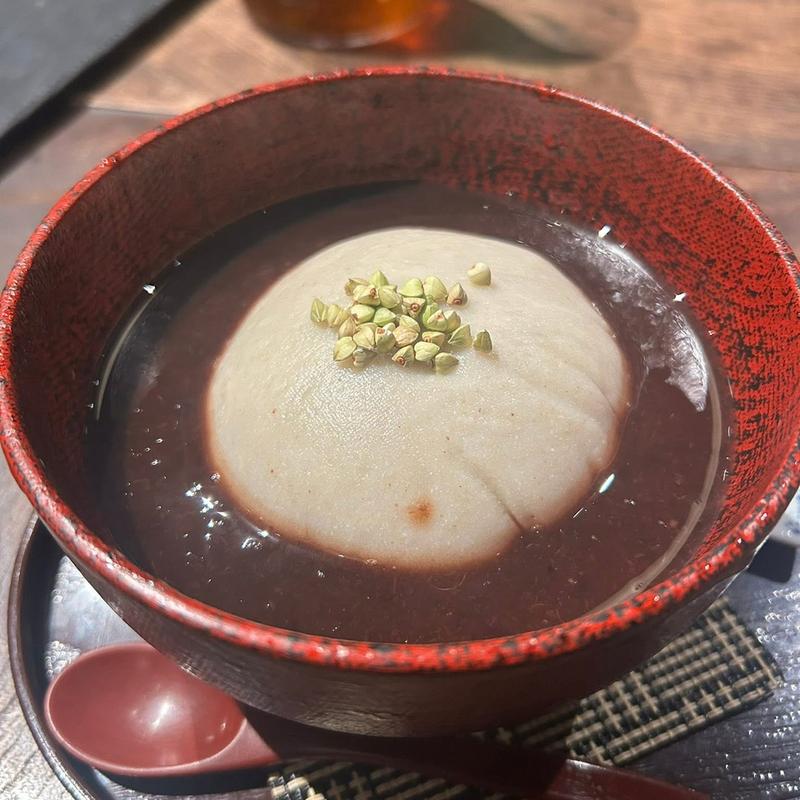 そばがきぜんざい(蕎麦料理處 萱)