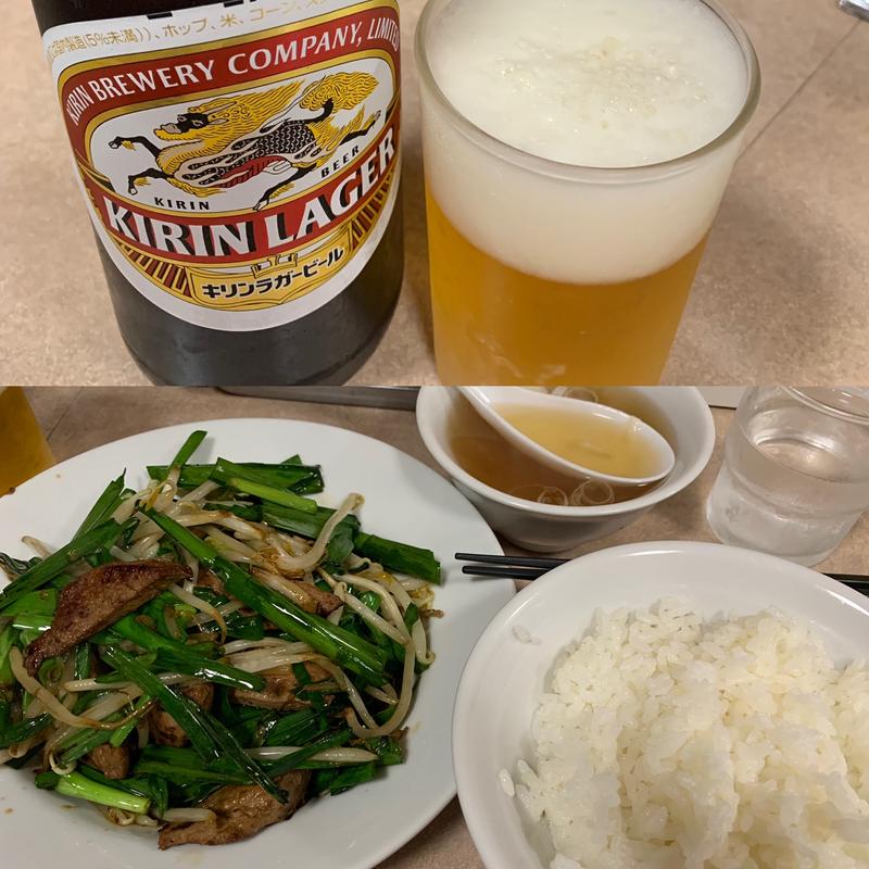 レバニラ炒め定食(中華料理一兆)