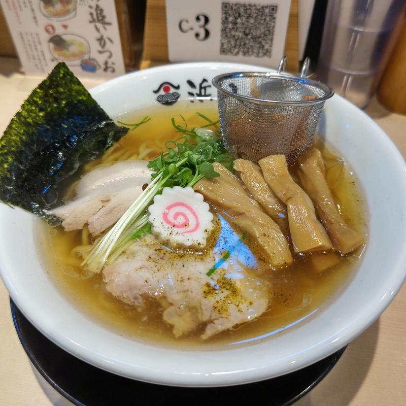 追いかつお中華そば＋めんま(巻き鮨・中華そば浜八)