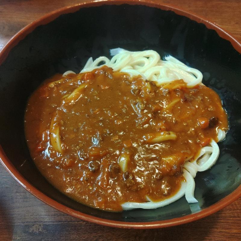 カレーうどん(牧のうどん 白水店)