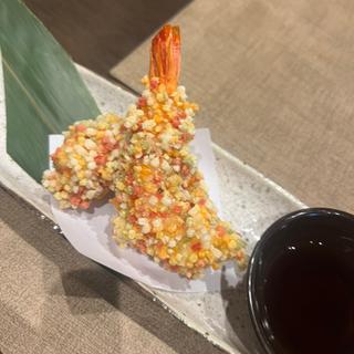 サービスランチ(海老の五色あられ揚げ)