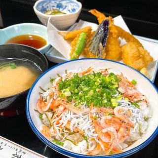 桜エビしらす丼 天ぷら 大盛り(末広)