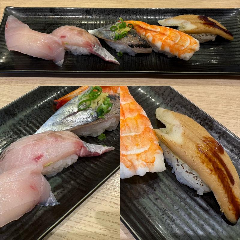 店長一押し五点盛り(回転寿司 沼津すし之助 青葉台店)