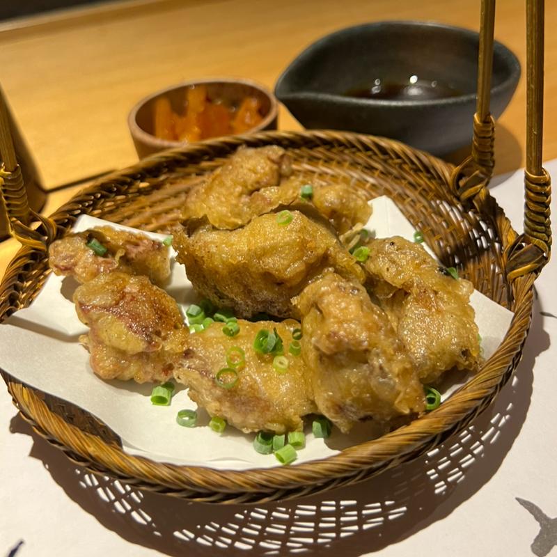 レバーの天ぷら(鳥ぎん鴨宮店)