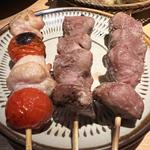 ももトマト串　砂肝（塩）