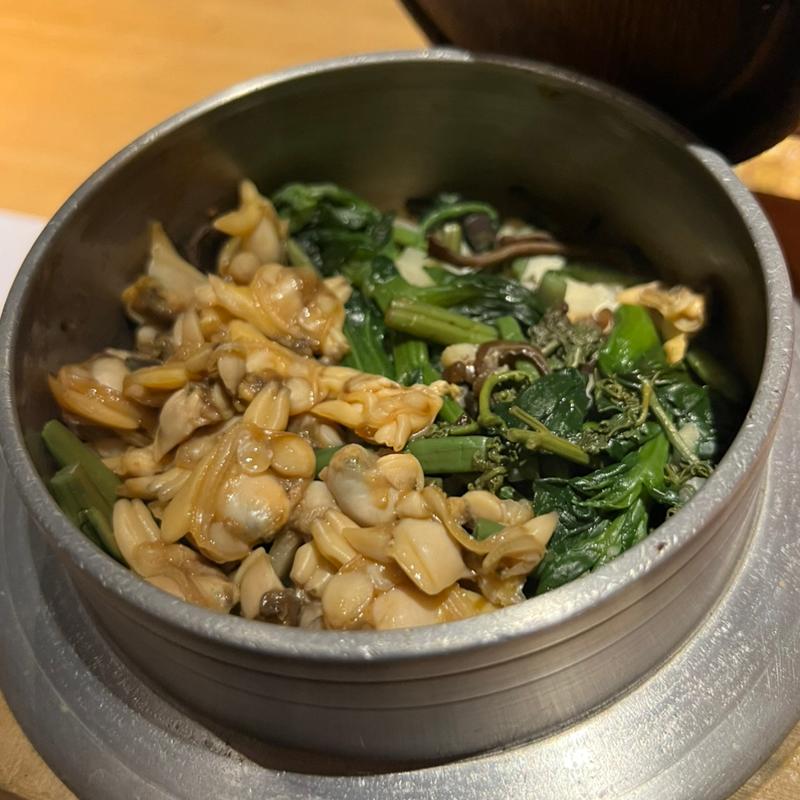 山菜釜めし　あさり、バタートッピング　おこげ強め(鳥ぎん鴨宮店)