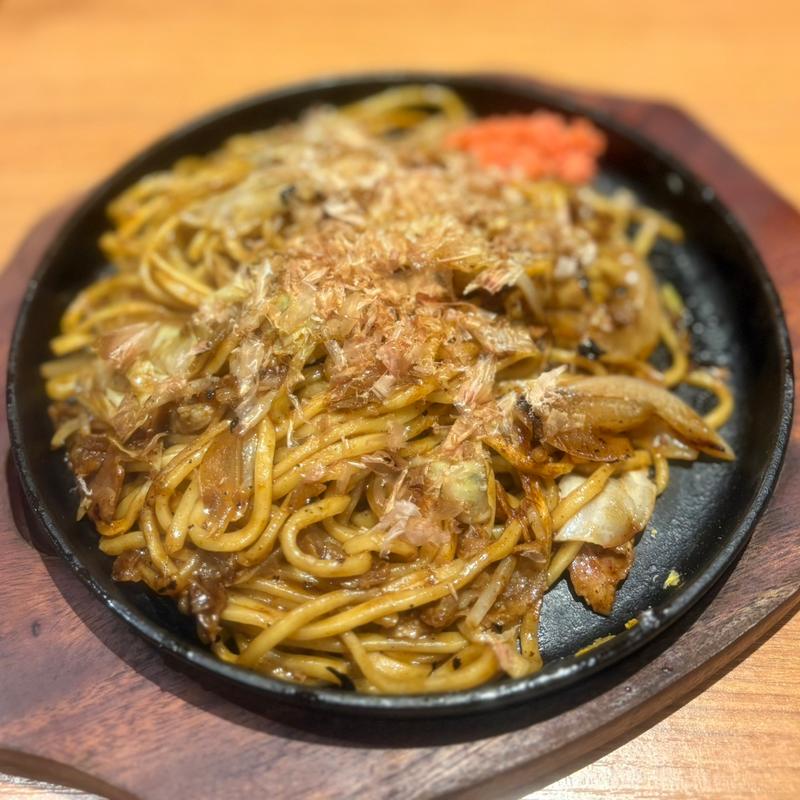 豚焼きそば(油かす入り)(お好み焼き 鉄板焼き メッセ熊子)