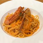 ワタリ蟹のトマトクリームパスタ