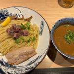 ラム醤油スープつけめん(自家製麺 MENSHO TOKYO)