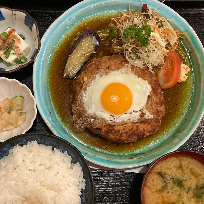 YAJIMAハンバーグ定食(矢嶋食堂)