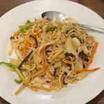 中国干し豆腐と葱、野菜炒め