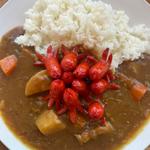 山盛り赤ウインナーカレー