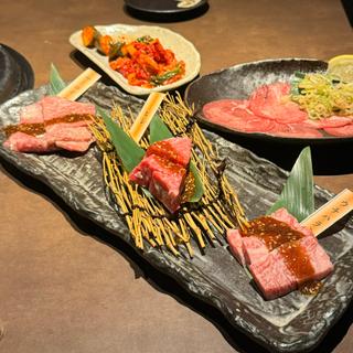 黒毛和牛特選三種盛り(味樹園 栄店)