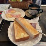 モーニング(トースト、ハムエッグ)ホットコーヒー