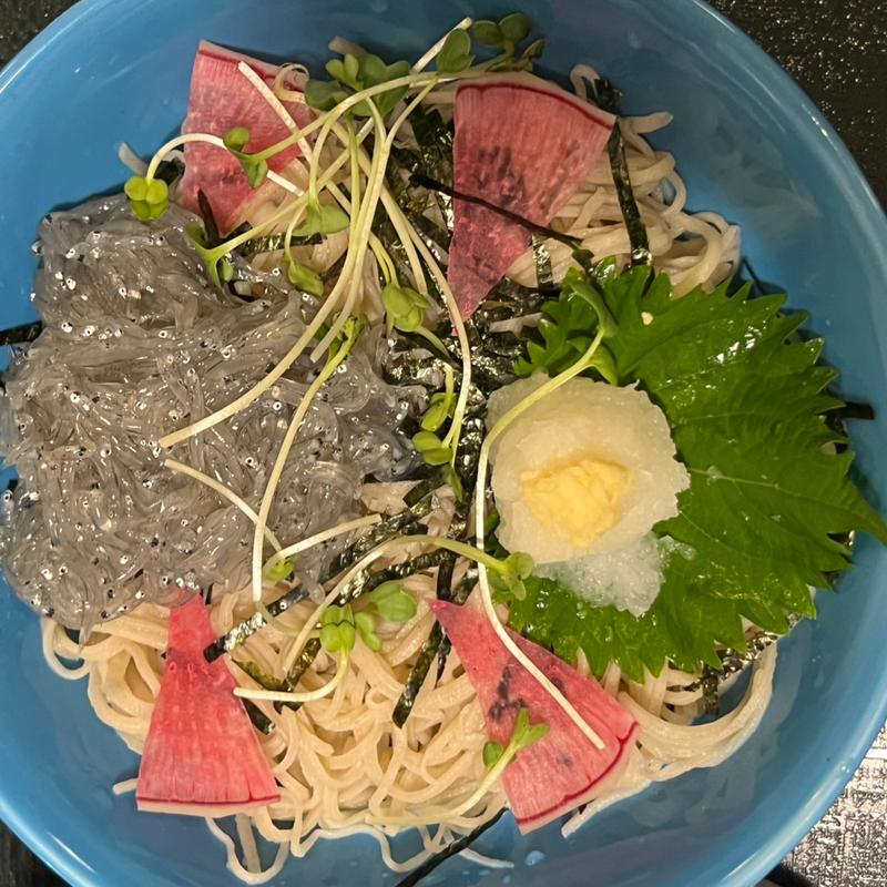 生しらす蕎麦(磯っぺ)