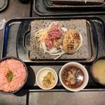 角切りステーキコンビランチ
