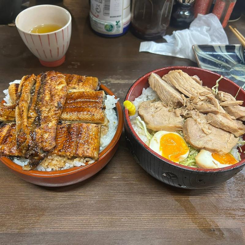 うな丼 2.0人前 チャーシュー丼(のんでっ亭)