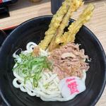 かしわごぼ天ぶっかけうどん