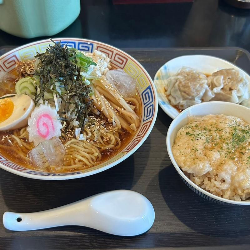冷やし醤油 とろろご飯 焼売(中華ラーメンOKIGAL)