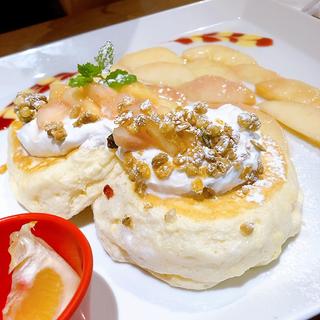 フレッシュピーチのサマーパンケーキ