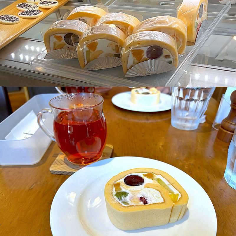 ケーキセット(フルーツロール)(いたがき 本店 )
