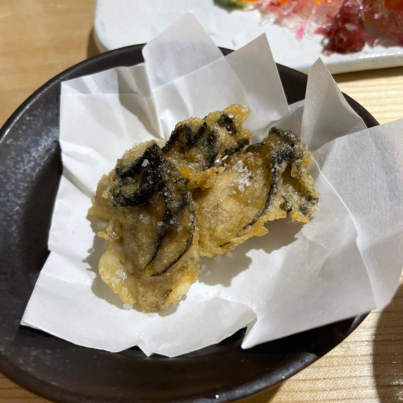 牡蠣の天ぷら(のどぐろ総本店 クロスゲート金沢)