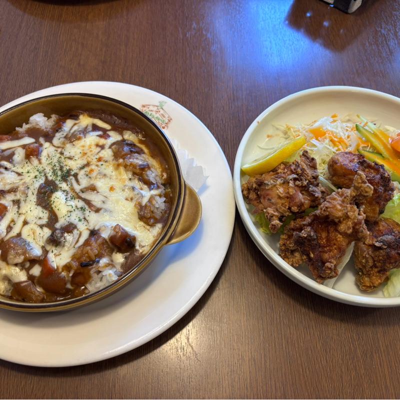 焼きカレー 唐揚げセット(カントリー ヴレッジ)