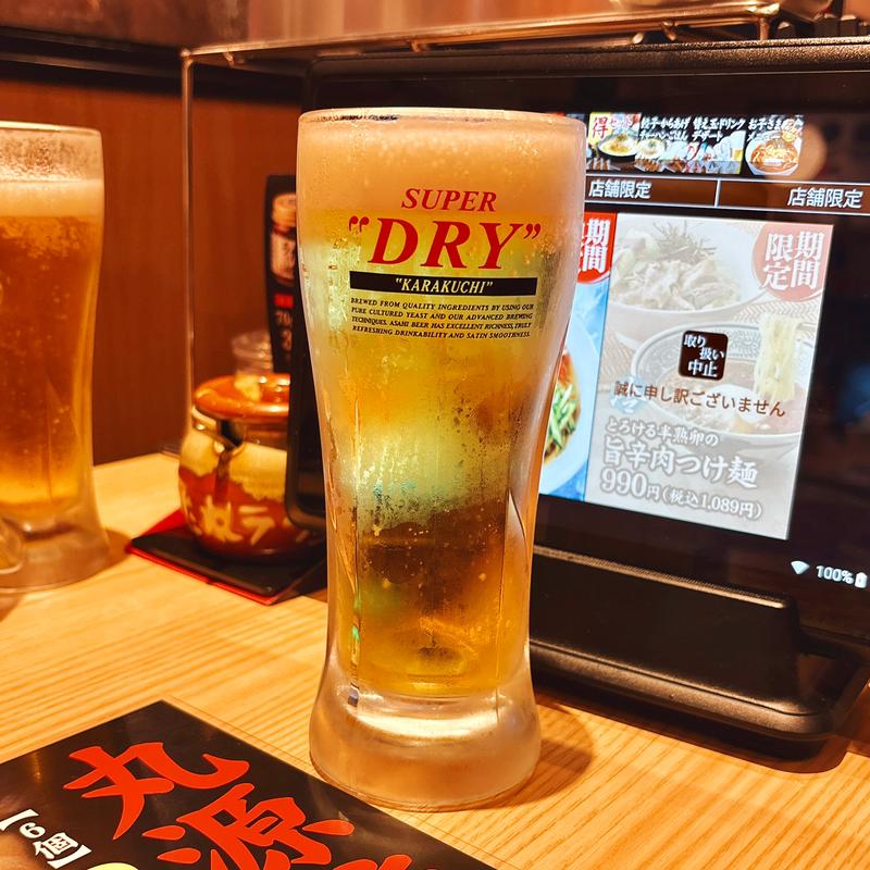 生ビール(中)(丸源ラーメン 品川シーサイド店)