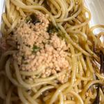 塩昆布と鮭の和パスタ