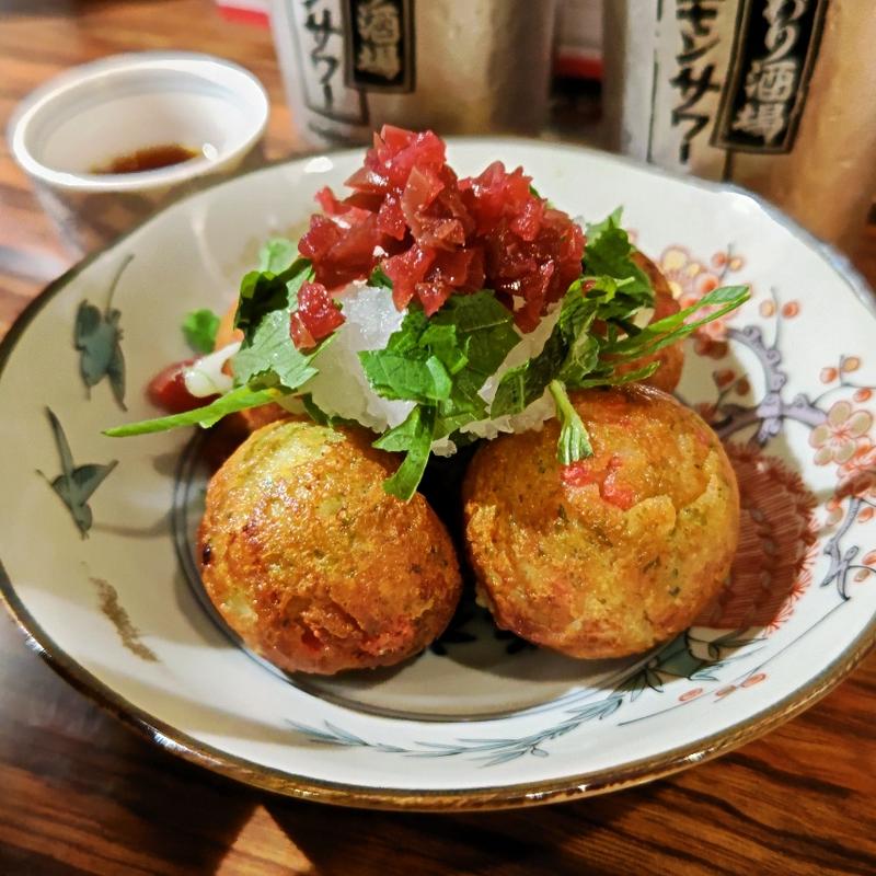 梅しそだれの梅肉ぷっかけ(築地銀だこ)