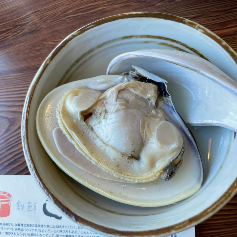 はまぐりの酒蒸し(割烹しんとく)
