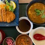 ミニカレーうどん 三元豚とんかつセット