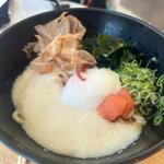 明太とろ玉ぶっかけうどん