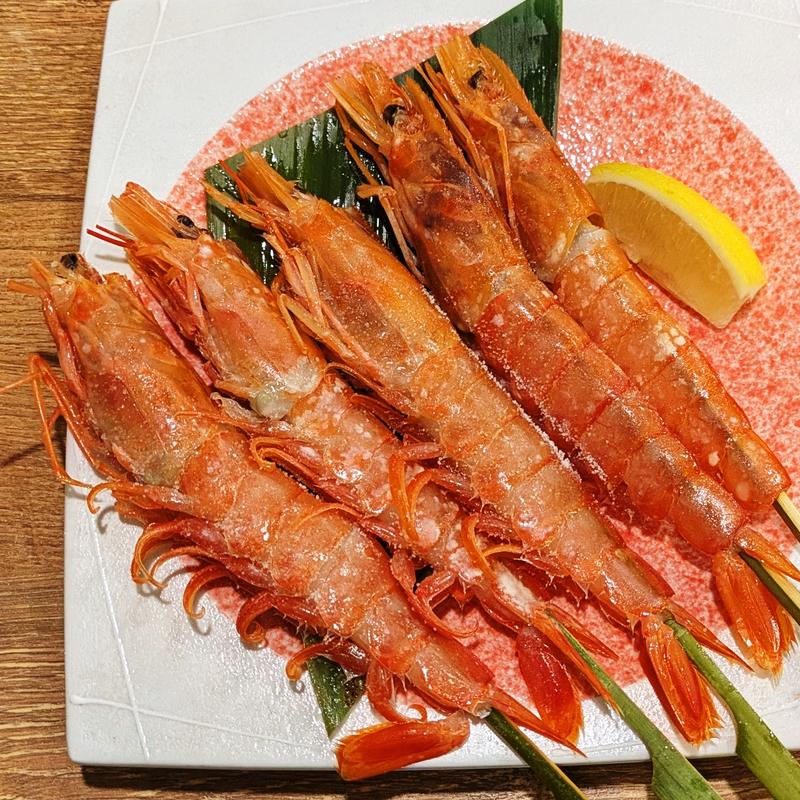 赤海老の串焼き(磯丸水産 京急川崎店)