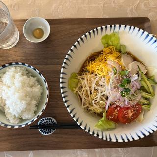 冷やし中華 ライス小(かねやす)