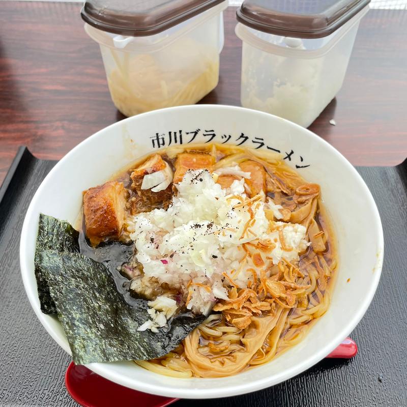 チャーシューメン(市川ブラックラーメン 林遊船)