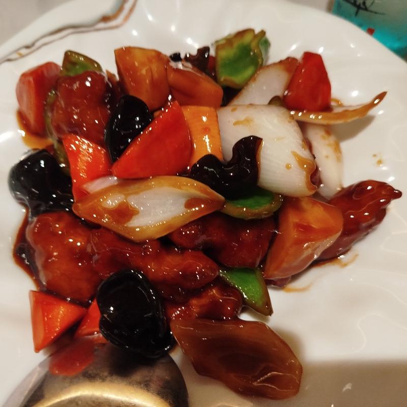 黒酢酢豚(香港飲茶 望水楼 上野店)