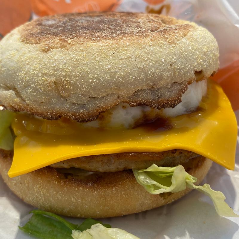 チーズロコモコマフィン(マクドナルド 亀有北口店)