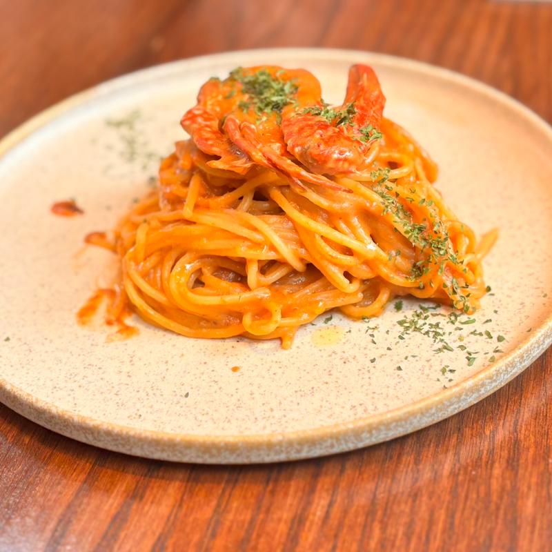 ワタリガニのクリームパスタ(めがね食堂 a la gri)