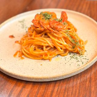 ワタリガニのクリームパスタ(めがね食堂 a la gri)