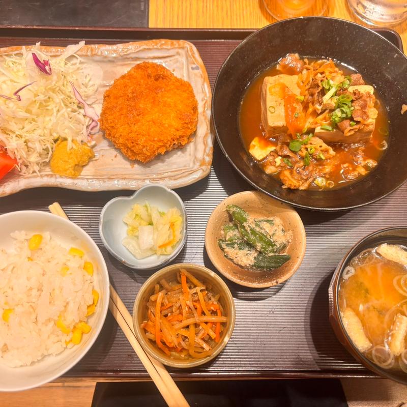 寅福の二種盛り定食(大かまど飯 寅福 ららぽーと立川立飛店)