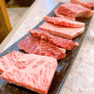 特選盛り定食(あみ焼ハウス せせらぎ)