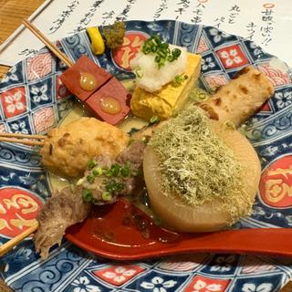 おでん盛り合わせ(京串揚げ オクノヒダリ)