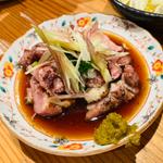 地鶏のタタキみょうが添え
